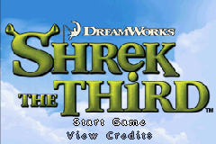 Shrek the Third Title Screen